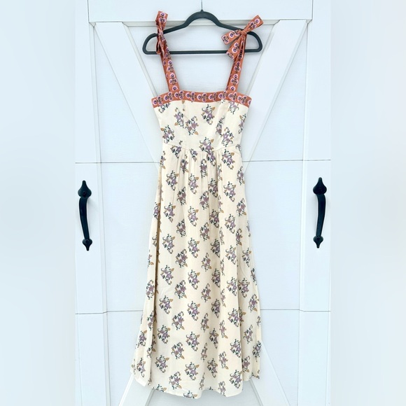 Patrons of Peace Bowtie Strap Bouquet Maxi Dress - Picture 3 of 5